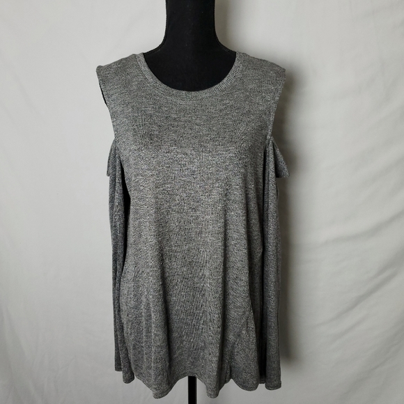 RACHEL Rachel Roy Heather Gray Cold Shoulder Top Size XXL - Picture 1 of 10